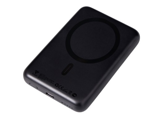 Магнитный внешний беспроводной аккумулятор Polarix, QC/PD, 10000 мАч, черный