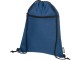 Рюкзак со шнурком Ross из переработанного ПЭТ, heather navy с нанесением логотипа с нанесением логотипа