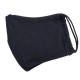 Маска х/б защитная, не медицинская, многоразовая двухслойная, черная   36610/35