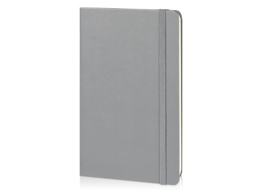 Записная книжка Moleskine Classic (в линейку) в твердой обложке, Medium (11,5x18 см), серый с нанесением логотипа с нанесением логотипа