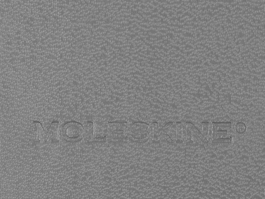 Записная книжка Moleskine Classic (в линейку) в твердой обложке, Medium (11,5x18 см), серый с нанесением логотипа с нанесением логотипа