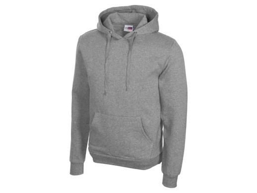 Толстовка с капюшоном Amsterdam мужская, серый меланж с нанесением логотипа с нанесением логотипа