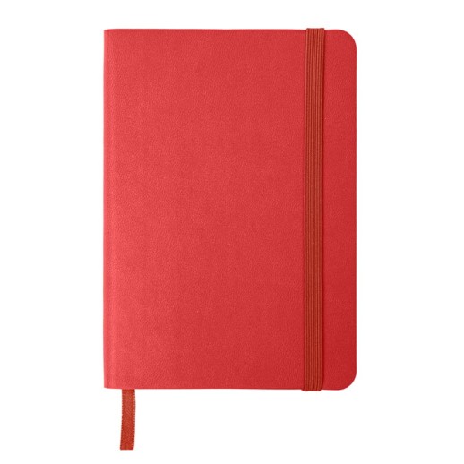 Блокнот SHADY JUNIOR с элементами планирования, А6, красный, кремовый блок в клетку   24743/08 с нанесением логотипа с нанесением логотипа