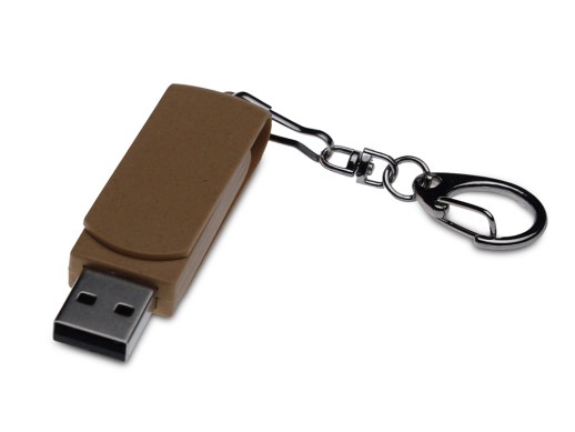 Флешка USB 2.0 Варуна на 512 Мбайт, коричневый с нанесением логотипа с нанесением логотипа