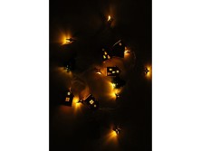 Елочная гирлянда с лампочками Новогодняя цветная + деревянная коробка с наполнителем-стружкой Ларь