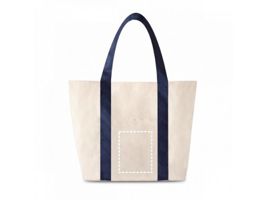 VILLE. Сумка из 100% хлопка канва, Синий с нанесением логотипа с нанесением логотипа