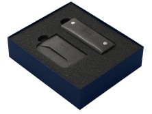 Подарочный набор Long River: картхолдер, ключница, синяя коробка