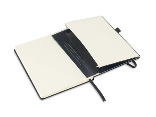 CHAMBERI. Блокнот A5, Черный с нанесением логотипа с нанесением логотипа