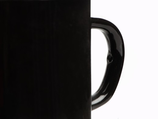 Кружка эмалированная с ободком, черная с нанесением логотипа с нанесением логотипа