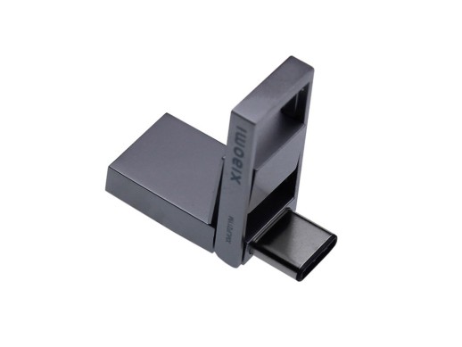 USB 3.0-флешка на 128 Гб с разъемами USB-A и Type-C, серебристый с нанесением логотипа с нанесением логотипа