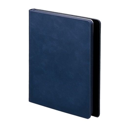 Ежедневник недатированный Solas, формат А5, с магнитом темно-синий, кремовый блок в линейку -  24744/26