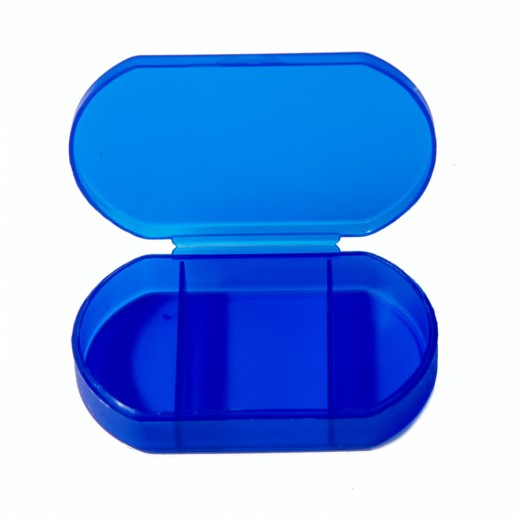 Витаминница TRIZONE, 3 отсека; 6 x 1.3 x 3.9 см; пластик, синяя   343283/24
