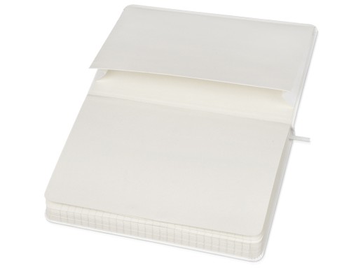 Записная книжка Moleskine Classic (в линейку) в твердой обложке, Medium (11,5x18 см), белый с нанесением логотипа с нанесением логотипа