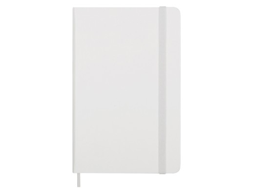 Записная книжка Moleskine Classic (в линейку) в твердой обложке, Medium (11,5x18 см), белый с нанесением логотипа с нанесением логотипа