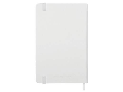 Записная книжка Moleskine Classic (в линейку) в твердой обложке, Medium (11,5x18 см), белый с нанесением логотипа с нанесением логотипа