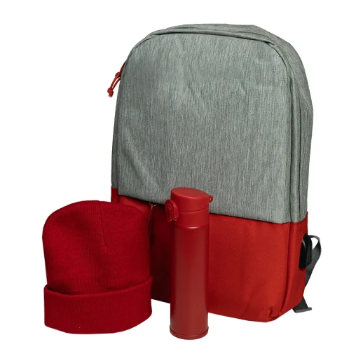 Набор подарочный MYWAY: шапка, термос, рюкзак, красный   39516/08