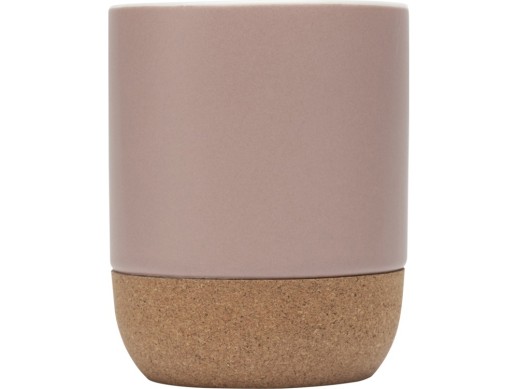 Billie керамическая кружка объемом 300 мл с пробковыми деталями и матовой отделкой, пыльно-розовый