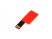 USB-флешка на 8 Гб в виде пластиковой карточки, красный с нанесением логотипа с нанесением логотипа