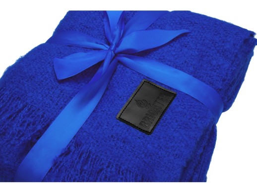 Плед акриловый Mohair, синий