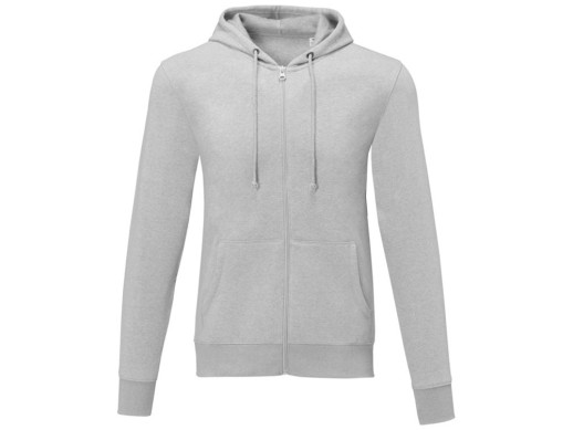 Мужская толстовка на молнии Theron, серый яркий с нанесением логотипа с нанесением логотипа