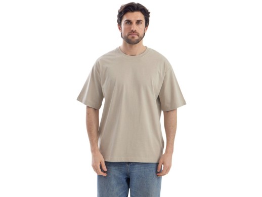 Футболка Kyoto из джерси 180 г/м2 с пич отделкой, унисекс, оливковый с нанесением логотипа с нанесением логотипа