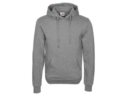 Толстовка с капюшоном Amsterdam мужская, серый меланж с нанесением логотипа с нанесением логотипа