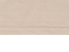 Плед флисовый Natty из переработанного пластика, бежевый со светло-розовой лентой