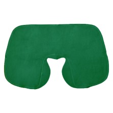 Подушка надувная дорожная WAY в футляре; зеленый; 43,5х27,5 см; твил   18605/15