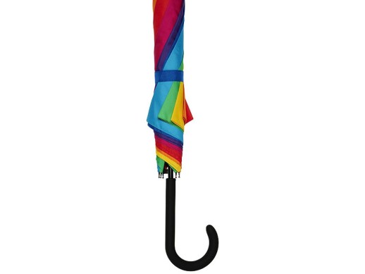 23-дюймовый ветрозащитный полуавтоматический зонт Sarah,  радужный с нанесением логотипа с нанесением логотипа