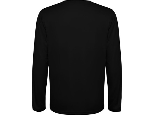 Лонгслив Estoril унисекс, черный с нанесением логотипа с нанесением логотипа
