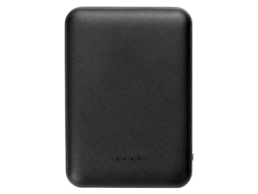 Портативное зарядное устройствоGrind, 5000 mAh, черный с нанесением логотипа с нанесением логотипа