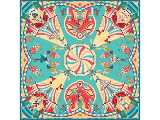 Платок Русская неваляшка. Праздник с нанесением логотипа с нанесением логотипа