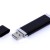 USB-флешка промо на 64 Гб прямоугольной классической формы, черный