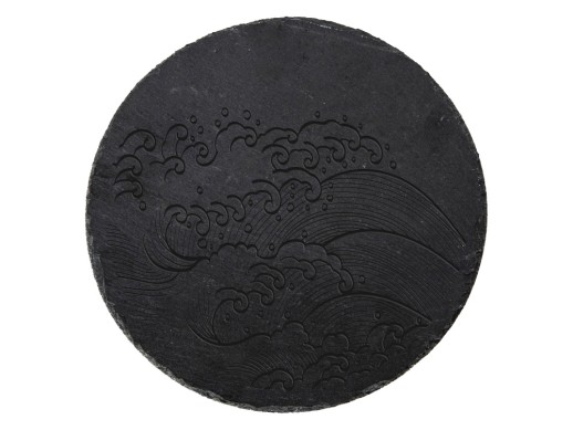 Круглая доска Moon для закусок, сланцевая 25 см