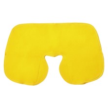 Подушка надувная дорожная WAY в футляре; желтый; 43,5х27,5 см; твил   18605/03