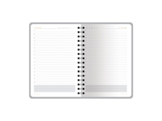 Ежедневник полудатированный А5 Orbit, черный