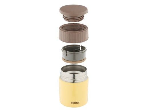 Термос из нерж. стали для еды тм THERMOS JBQ-400-BNN 0.4L, желтый с нанесением логотипа с нанесением логотипа