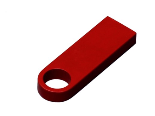 USB 3.0-флешка на 64 Гб с мини чипом и круглым отверстием, красный с нанесением логотипа с нанесением логотипа