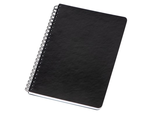 Блокнот А5 Fabrizio, черный с нанесением логотипа с нанесением логотипа