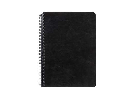 Блокнот А5 Fabrizio, черный с нанесением логотипа с нанесением логотипа