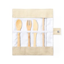 Набор столовых приборов CORPAX в чехле: ложка, вилка, нож, трубочка для питья и ершик для чистки трубочки   346887