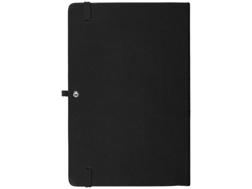 Блокнот А5 Theta, черный с нанесением логотипа с нанесением логотипа