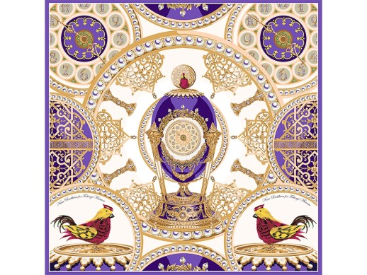 Платок Пасхальное яйцо-часы Петушок