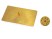 Значок металлический Прямоугольник закругленные углы, золотистый