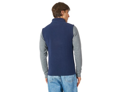 Жилет флисовый Ibiza мужской, темно-синий с нанесением логотипа с нанесением логотипа