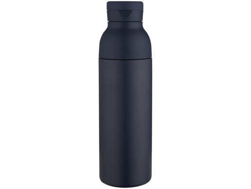 Illuminate бутылка для воды объемом 650 мл из переработанной нержавеющей стали RCS с двойными стенками и набором из 3 крышек - Синий Navy