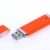 USB-флешка промо на 64 Гб прямоугольной классической формы, оранжевый