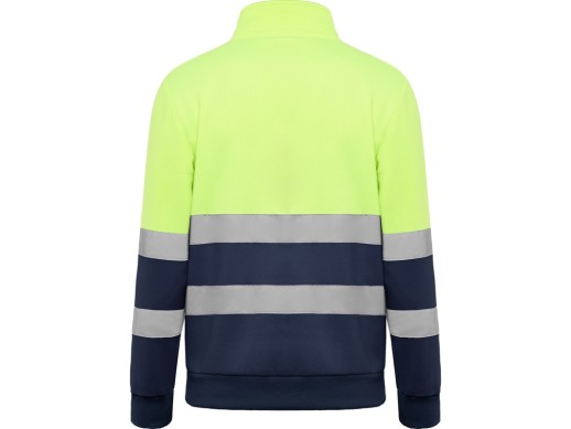Свитшот ворот на молнии Spica, нэйви/неоновый желтый