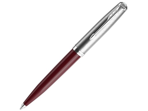 Шариковая ручка Parker 51 CORE BURGUNDY CT, стержень: M, цвет чернил: black, в подарочной упаковке. с нанесением логотипа с нанесением логотипа