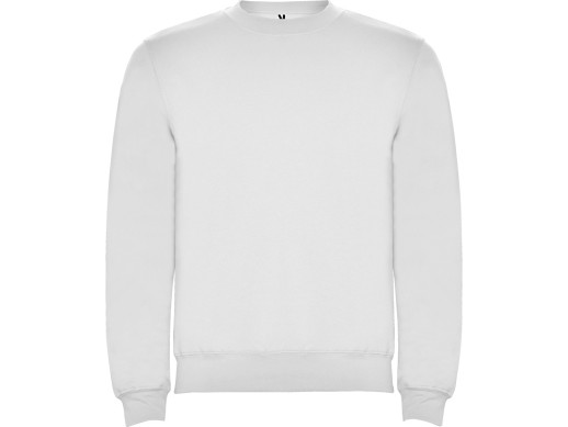 Свитшот с начесом Clasica детский, белый с нанесением логотипа с нанесением логотипа